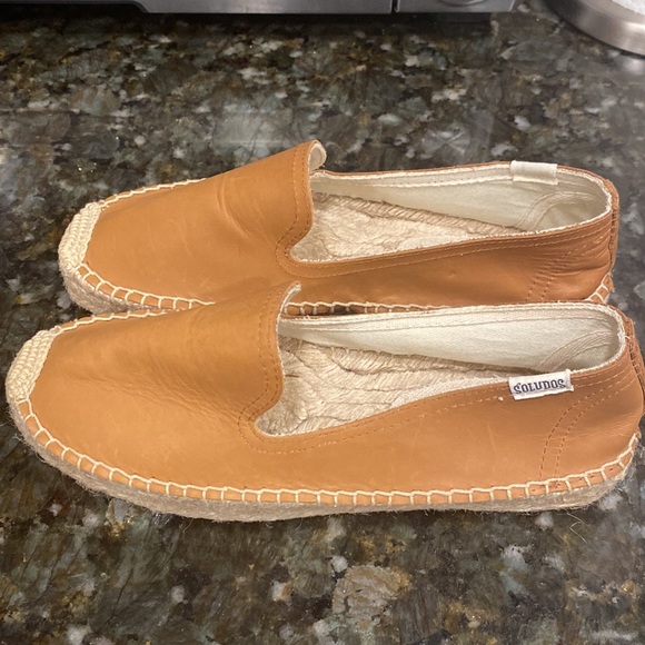 Soludos Leather Platform Espadrille Size 6 (Camel) - Picture 2 of 8